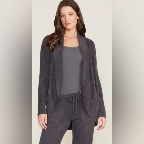 Barefoot Dream CozyChic Ultra Lite Cocoon Long Cardi Carbon Small / Medium
